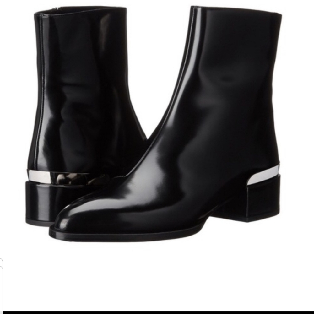 Vince Yasmin Metallic-Heel Ankle Boots
